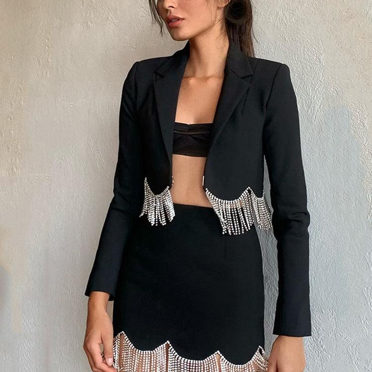 Ensemble Deux Pièces avec Décoration Jacket Et mini Jupe Look Star - Paris Deluxe