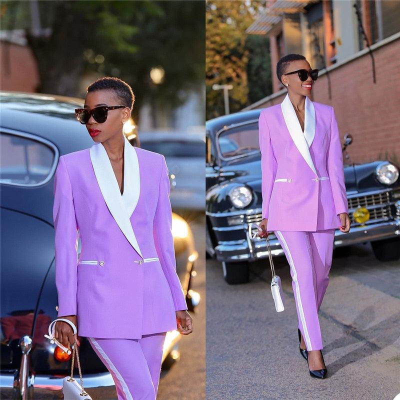 Ensemble Tailleur Deux Pièces Chic Violet - Paris Deluxe