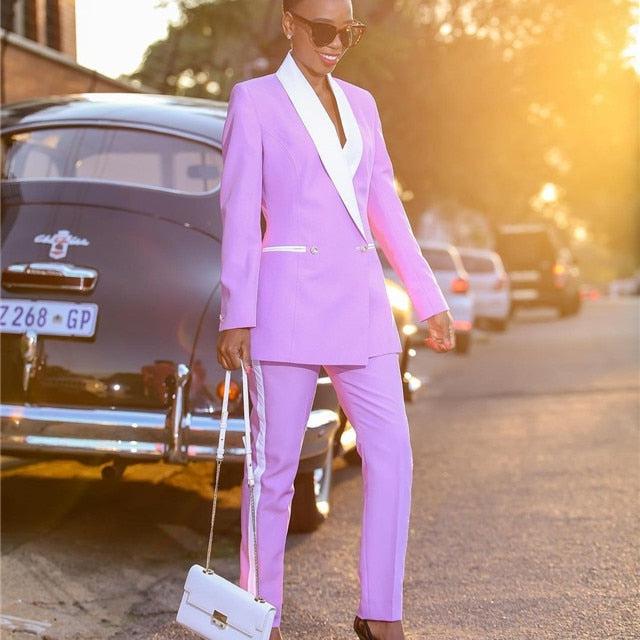 Ensemble Tailleur Deux Pièces Chic Violet - Paris Deluxe