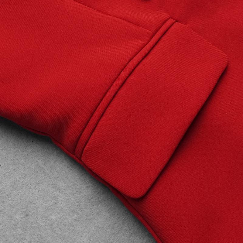 Ensemble Tailleur Deux Pièces Rouge - Paris Deluxe