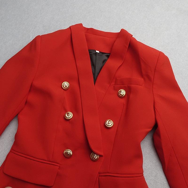 Ensemble Tailleur Deux Pièces Rouge - Paris Deluxe