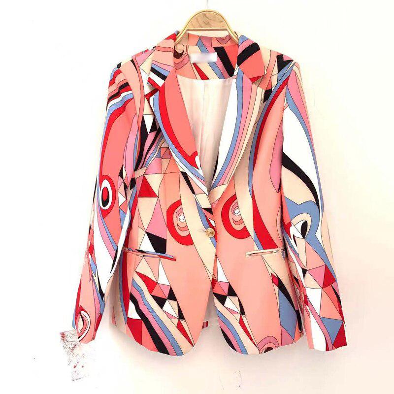 Ensemble Tailleur Motifs Rose Coupe Régularisée - Paris Deluxe