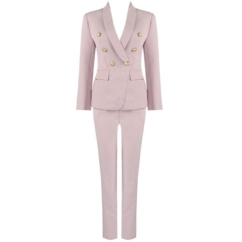 Ensemble Tailleur Rose Léger Coupe Regular - Paris Deluxe