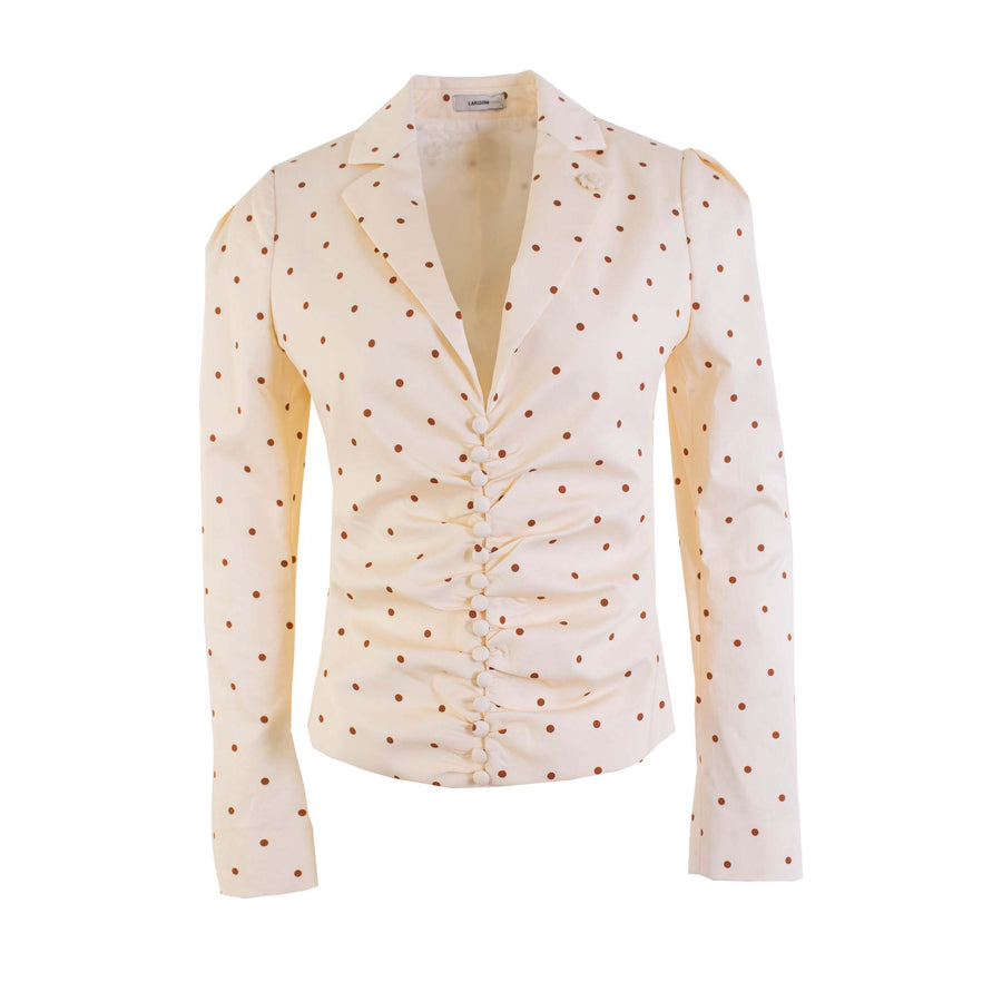 Lardini Chic Cream Cotton Tailored Jacket