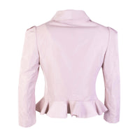 Lardini Elegant Light Pink Ruffle Jacket