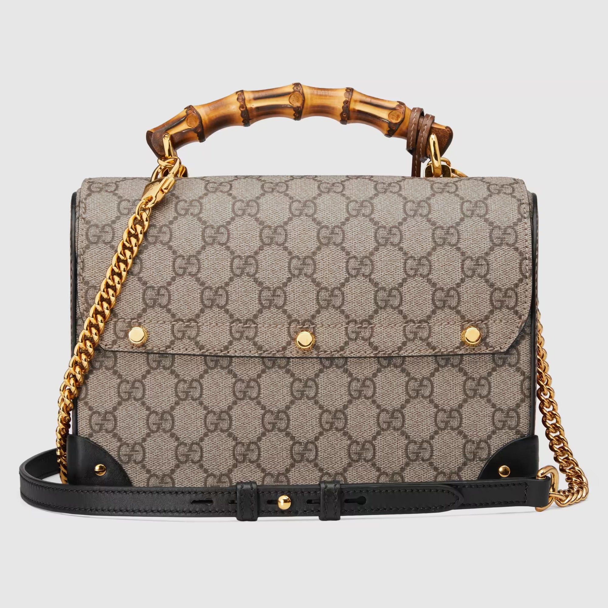 Gucci Sac à épaule GG Padlock en bambou petite taille - Paris Deluxe