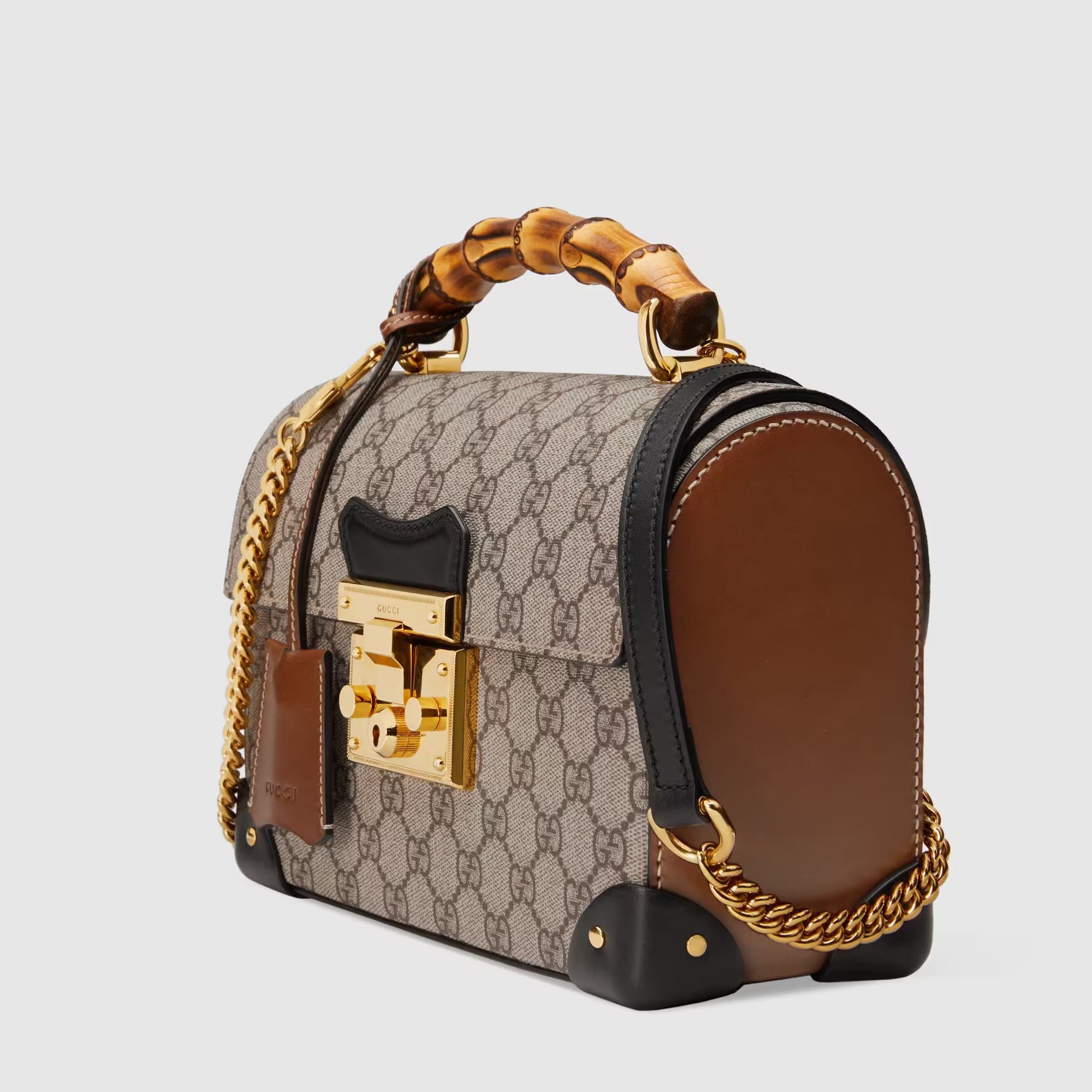 Gucci Sac à épaule GG Padlock en bambou petite taille - Paris Deluxe