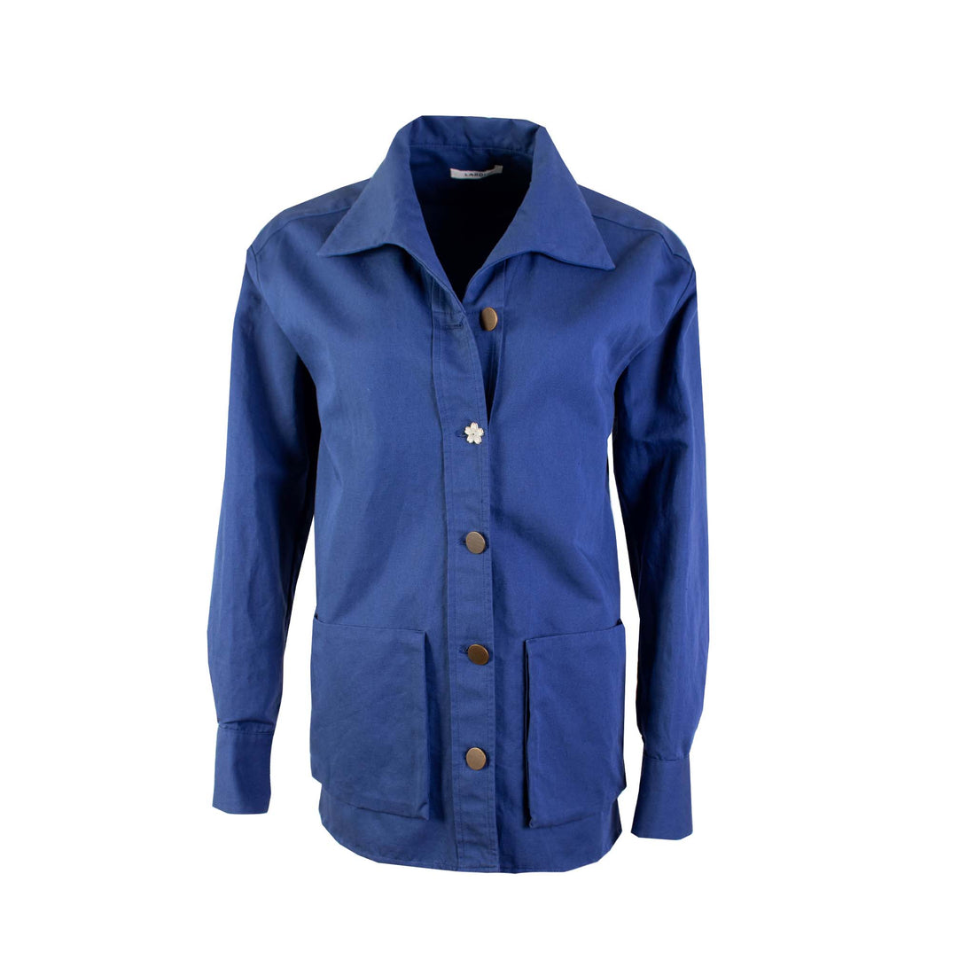 Lardini Elegant Blue Linen Jacket Shirt