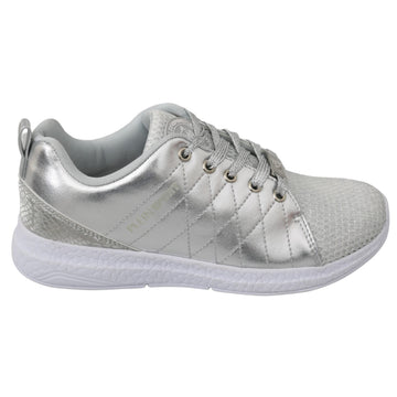 Philipp Plein Gisella Silver Polyester Sneakers Shoes - Paris Deluxe