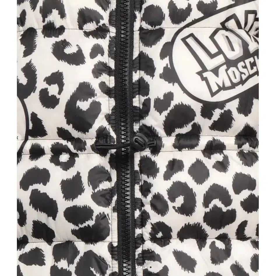 Love Moschino Chic Leopard Print Down Jacket