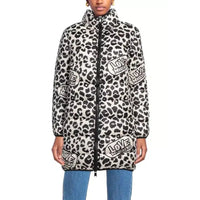 Love Moschino Chic Leopard Print Down Jacket