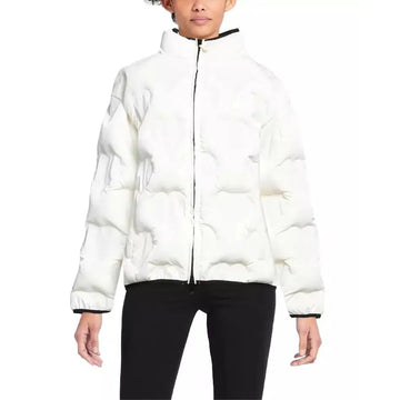 Love Moschino Chic White Heart-Adorned Designer Jacket