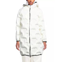 Love Moschino Chic Quilted Heart Long Down Jacket