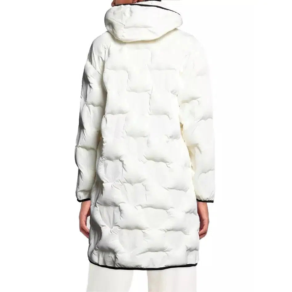 Love Moschino Chic Quilted Heart Long Down Jacket