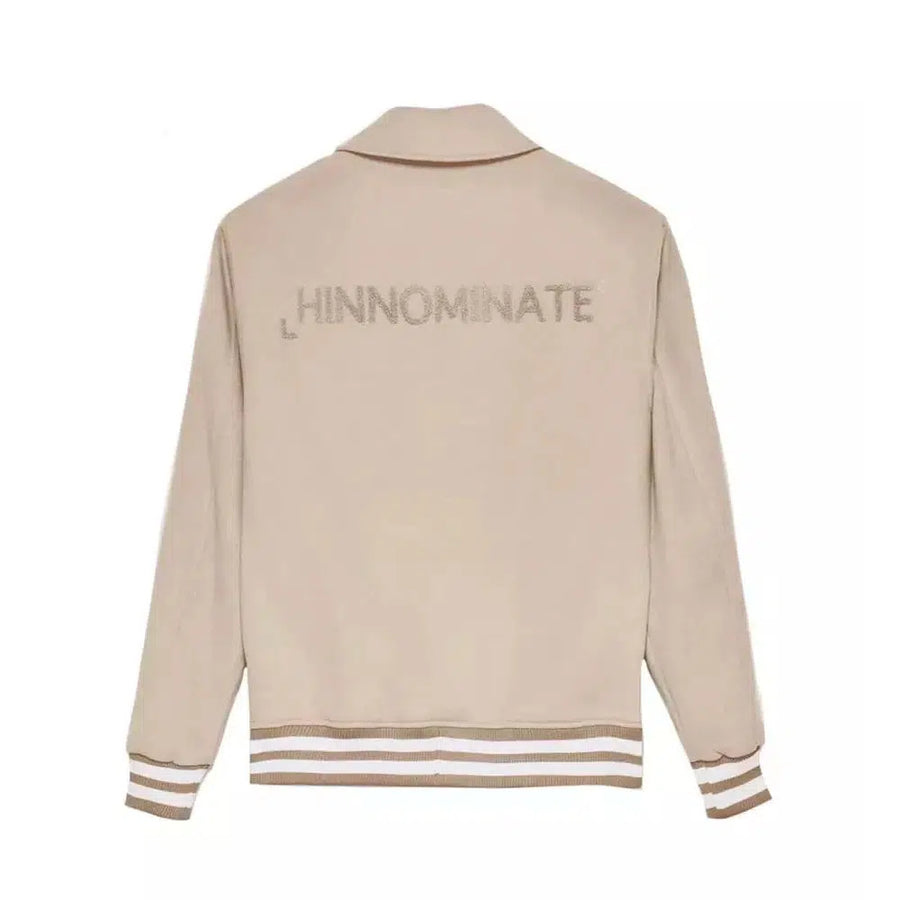 Hinnominate Chic Hazelnut Beige Bomber Jacket - Collegial Style