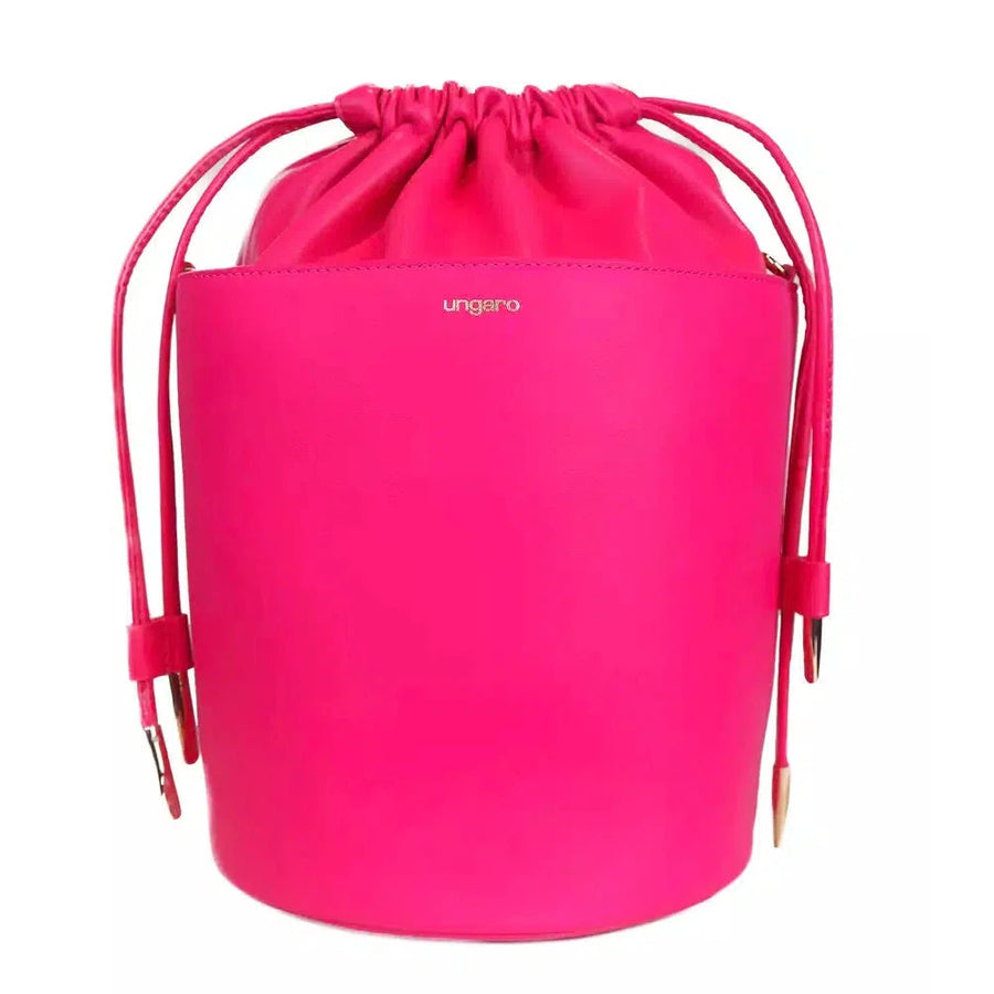 Ungaro Fuchsia Elegance Leather Bucket Bag