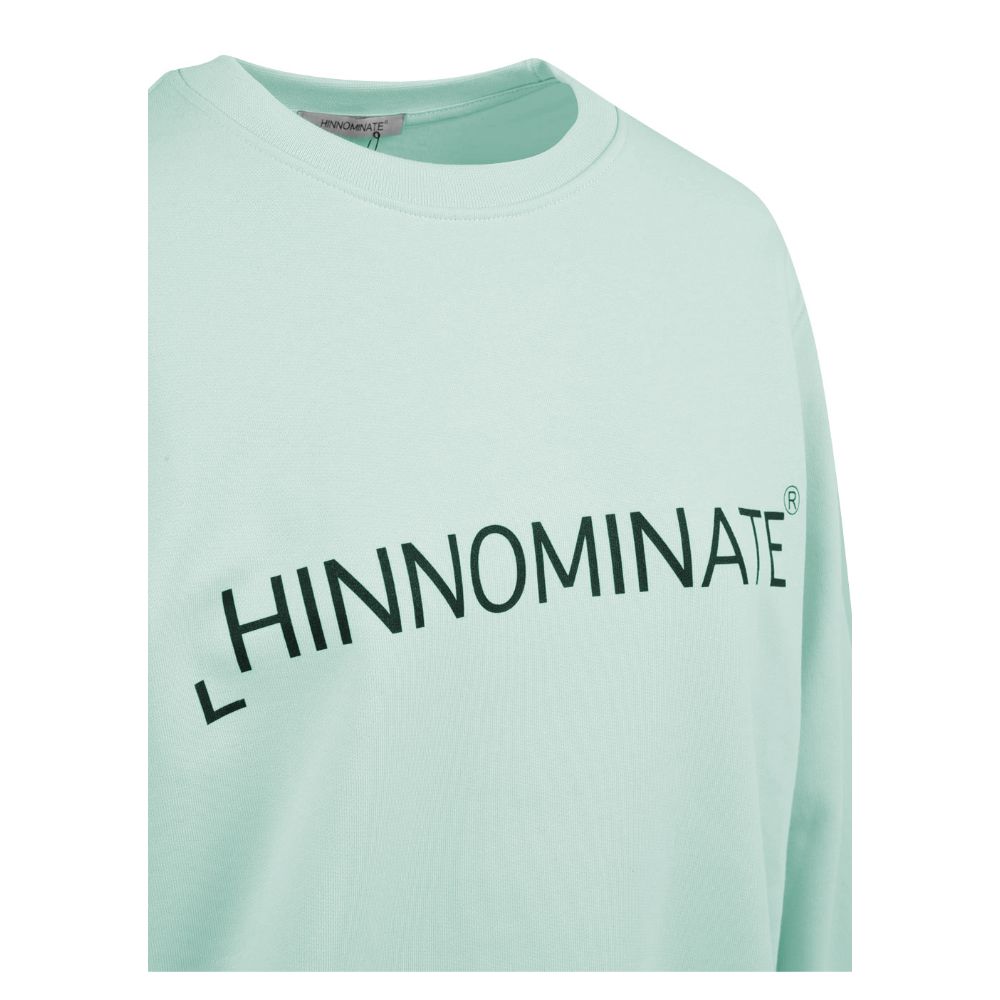 Hinnominate Chic Green Logo Crewneck Sweatshirt