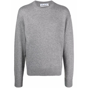 Off-White Elegant Woolen Gray Sweater for Men