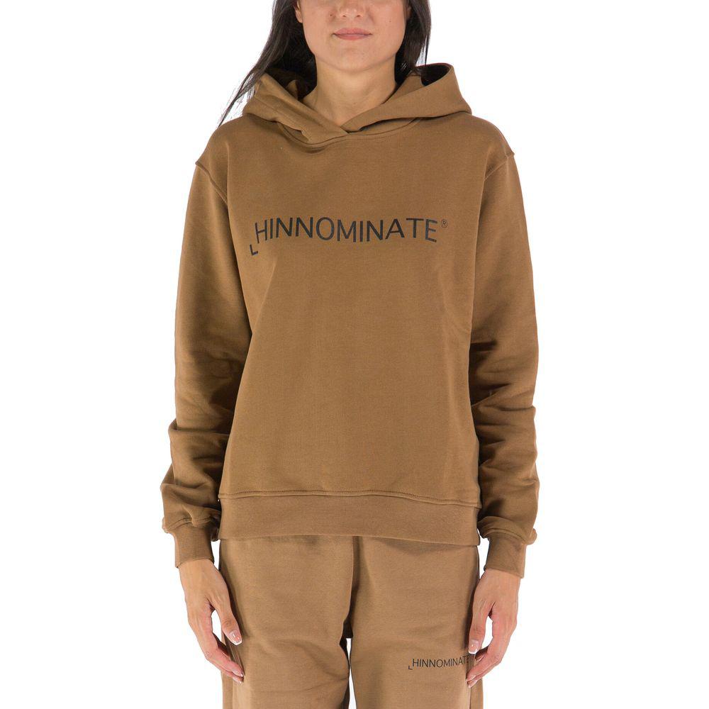 Hinnominate Chic Long-Sleeved Cotton Hoodie with Logo Print