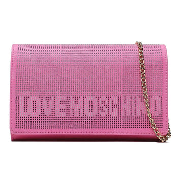 Love Moschino Chic Pink Rhinestone-Studded Shoulder Bag