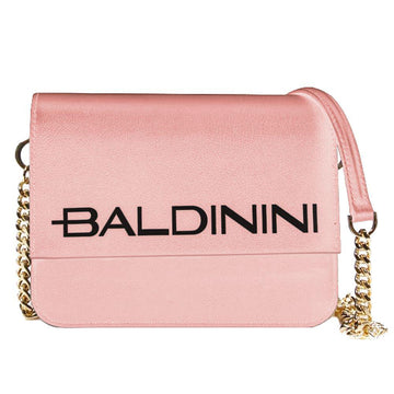 Baldinini Trend Chic Pink Calfskin Chain-Strap Handbag