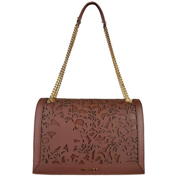 Baldinini Trend Chic Floral Calfskin Shoulder Bag