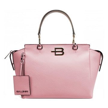 Baldinini Trend Elegant Pink Textured Calfskin Handbag