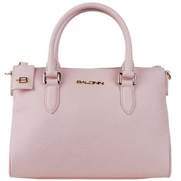 Baldinini Trend Chic Pink Textured Calfskin Handbag
