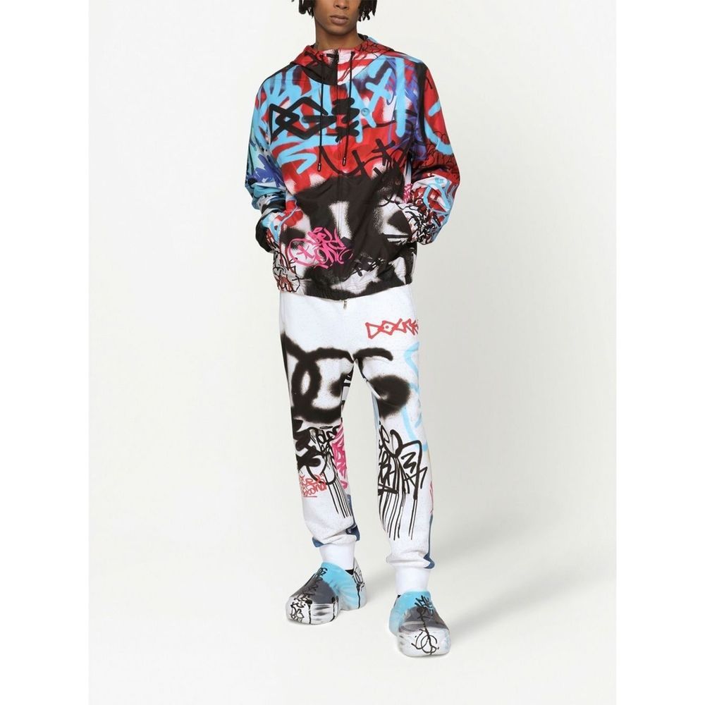 Dolce & Gabbana Graffiti-Inspired Nylon Hooded Jacket