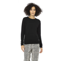 Baldinini Trend Chic Monogram Crewneck Wool-Blend Sweater