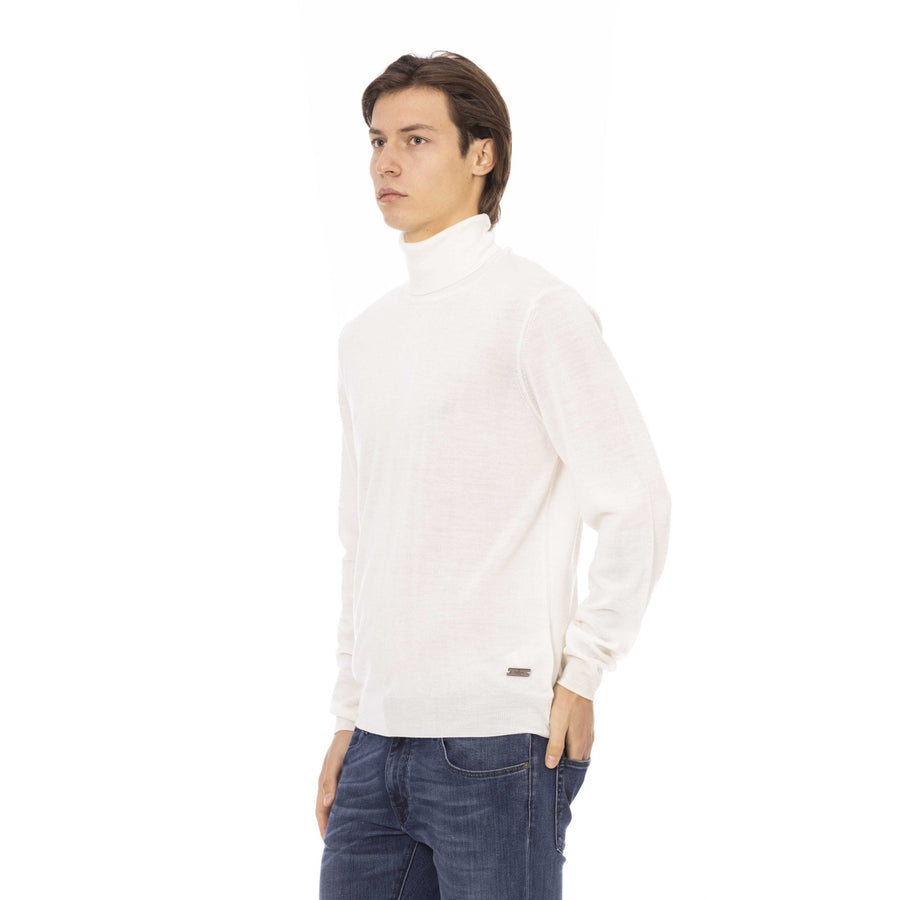 Baldinini Trend Elegant Turtleneck Monogram Sweater