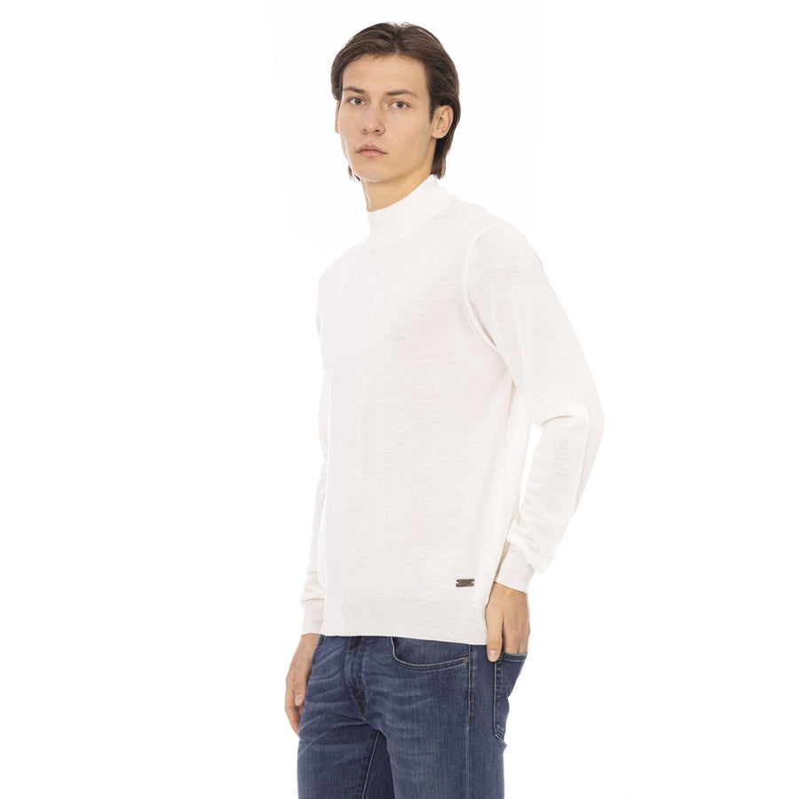 Baldinini Trend Elegant White Turtleneck Sweater