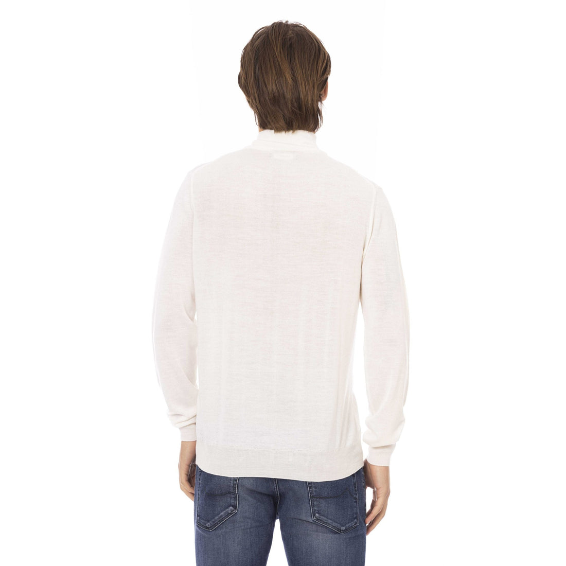 Baldinini Trend Elegant White Turtleneck Sweater