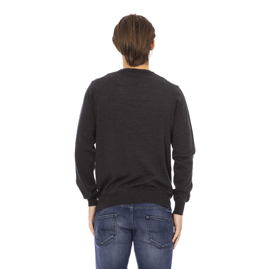 Baldinini Trend Elegant Crewneck Monogram Sweater