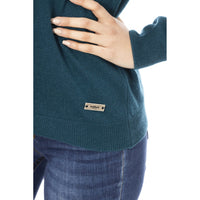 Baldinini Trend Elegant Crewneck Wool-Cashmere Sweater in Green