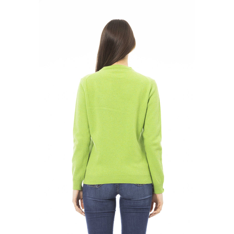 Baldinini Trend Elegant Wool-Cashmere Crewneck Sweater