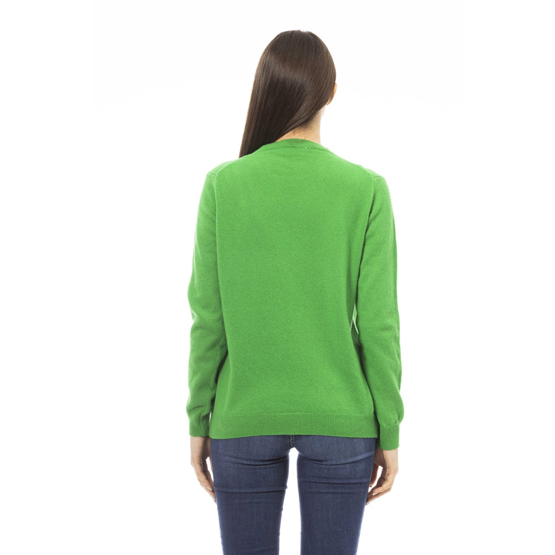 Baldinini Trend Emerald Elegance Wool-Cashmere Sweater