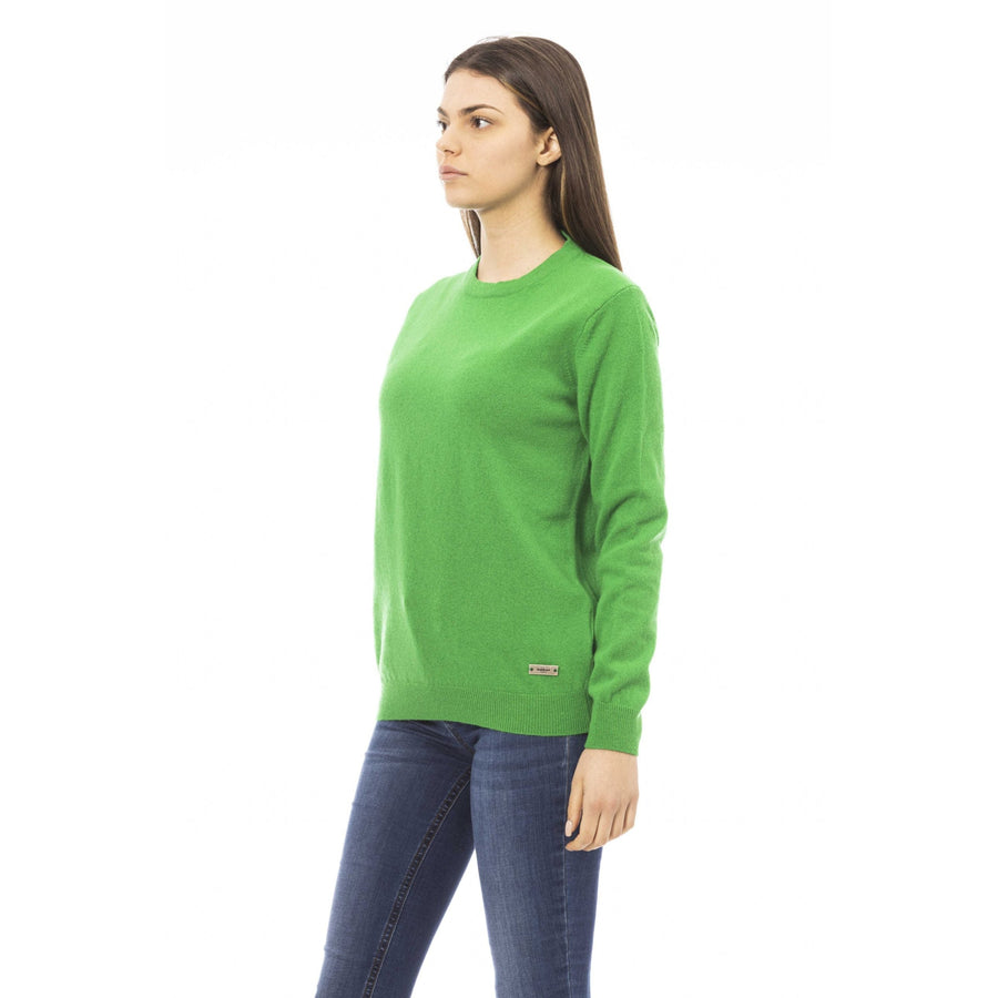 Baldinini Trend Emerald Elegance Wool-Cashmere Sweater