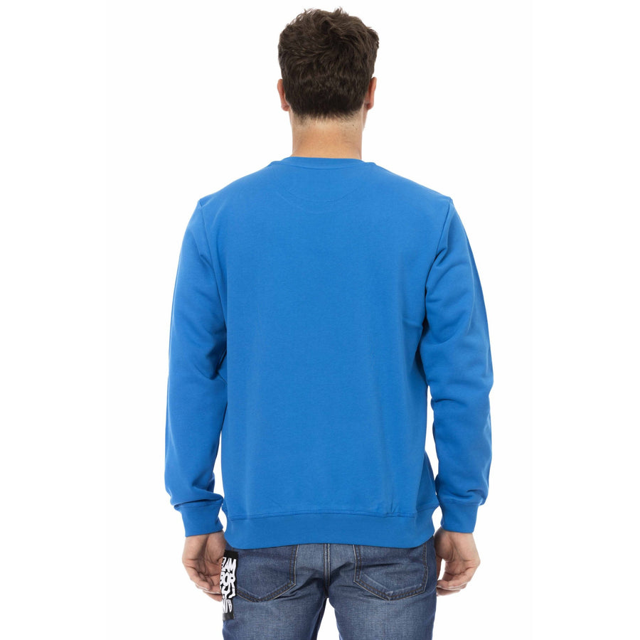 Automobili Lamborghini Cerulean Crewneck with Maxi Logo Print