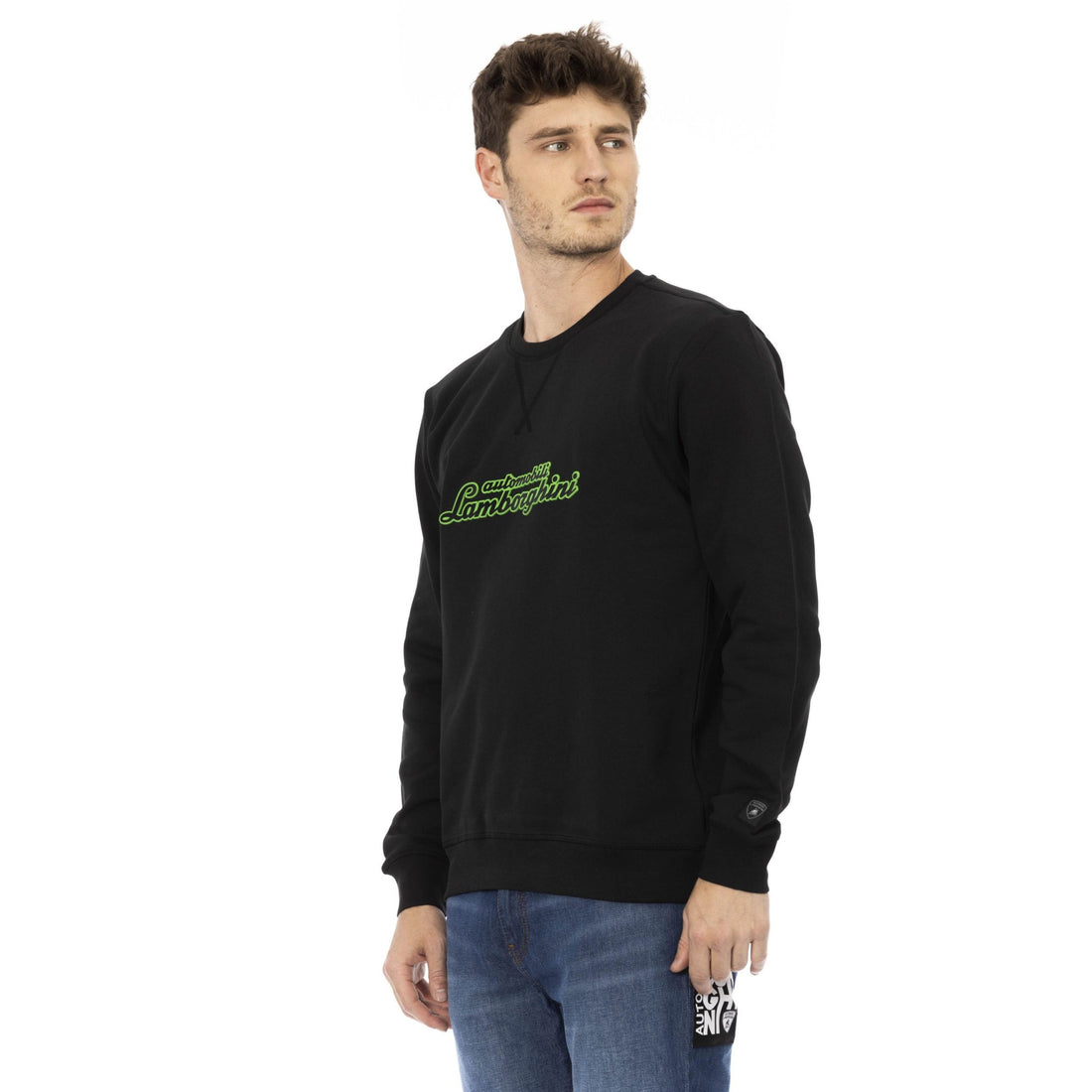 Automobili Lamborghini Sleek Cotton Crewneck Sweatshirt with Logo