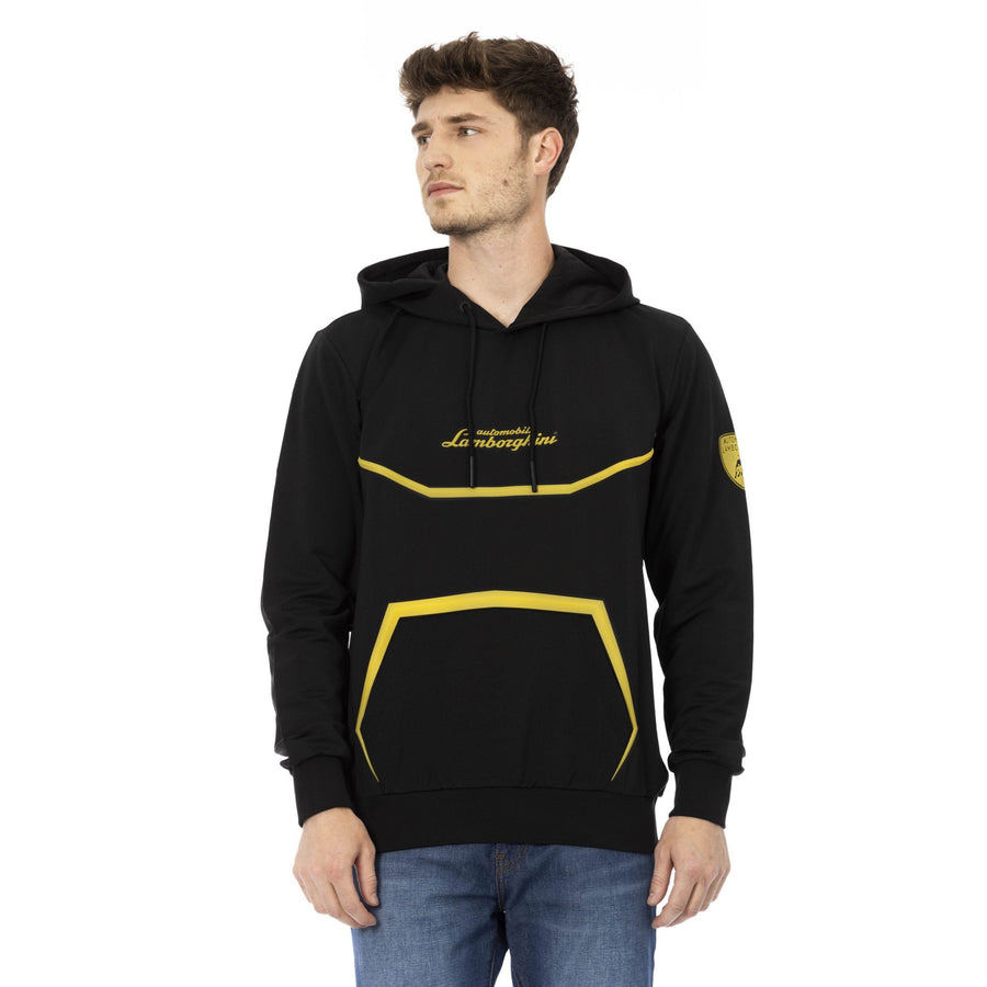 Automobili Lamborghini Sleek Hooded Sweatshirt with Embossed Details