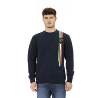 Automobili Lamborghini Sleek Shield Emblem Blue Crewneck Sweatshirt