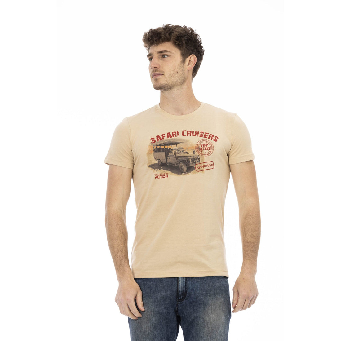 Trussardi Action Beige Short Sleeve Luxury Tee