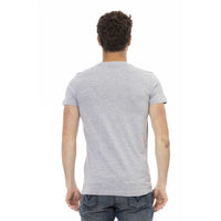 Trussardi Action Chic Graphite Short Sleeve Tee with Front Print