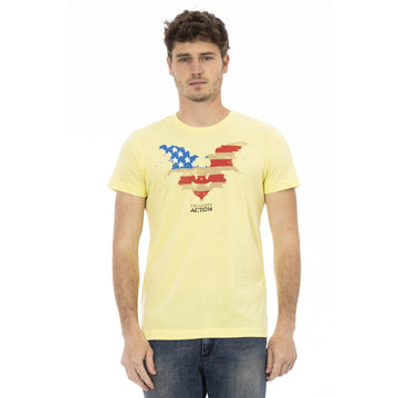 Trussardi Action Sunshine Yellow Casual Tee with Graphic Print