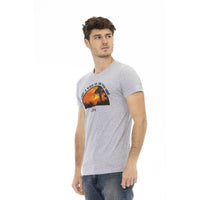 Trussardi Action Elegant Gray Cotton-Blend T-Shirt