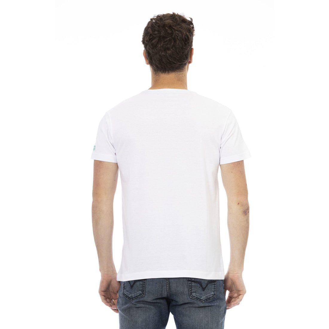 Trussardi Action Elegant White Cotton Blend Tee