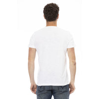 Trussardi Action Chic White Tee with Front Print