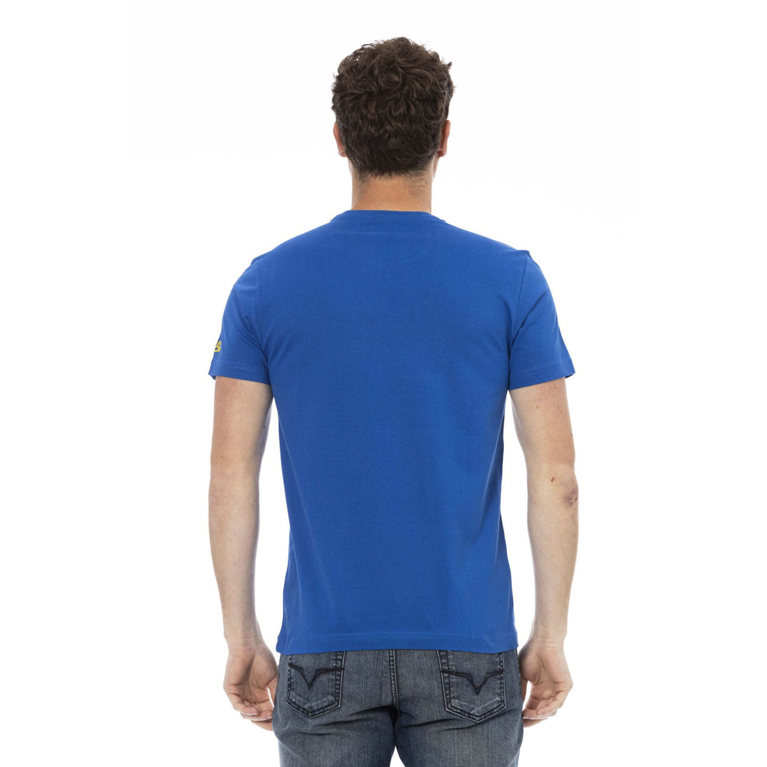 Trussardi Action Elegant Blue Tee with Front Print
