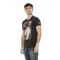 Trussardi Action Elevated Casual Black Short Sleeve Tee